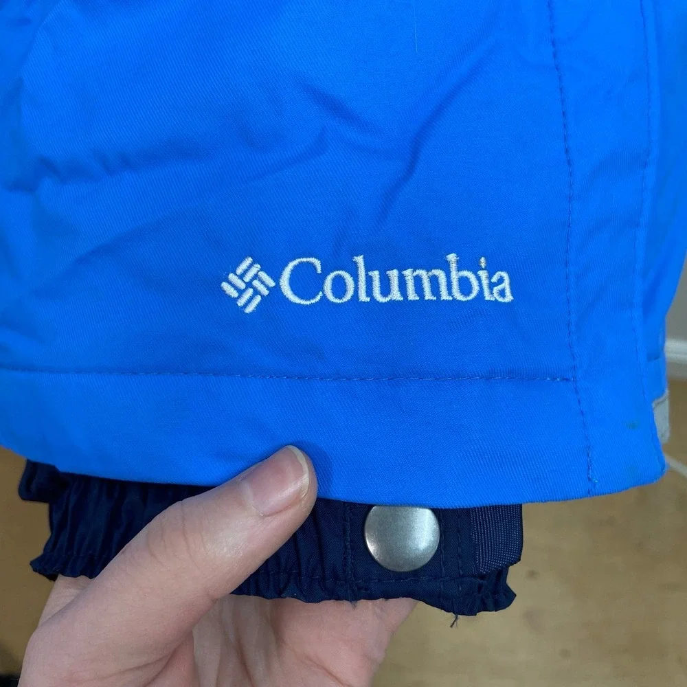 Columbia‎ bugaboo blue fleece lined non-slip Omni-tech ski snow gear pants large